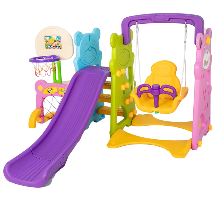 2022 High Quality Plastic Baby Garden Swing And Slide Set Indoor For Kids