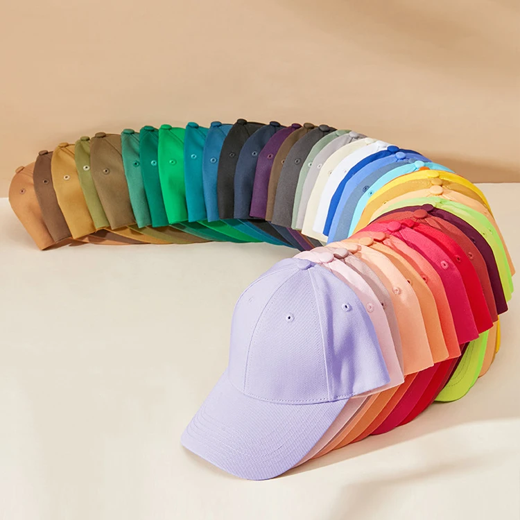 Wholesale 38 Color Blank Gorras Custom High Quality Solid Dad Hat 6 Panel 100% Cotton Sport Baseball Cap With Embroidery Logo
