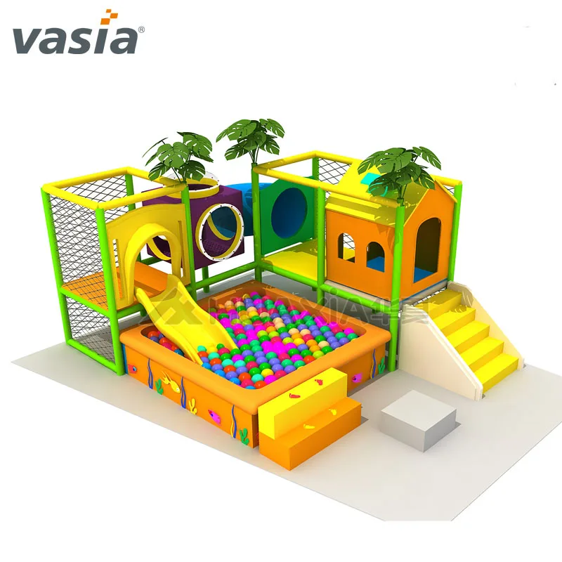 Vasia Indoor Amusement child theme park slides soft ball tropic tree equipment