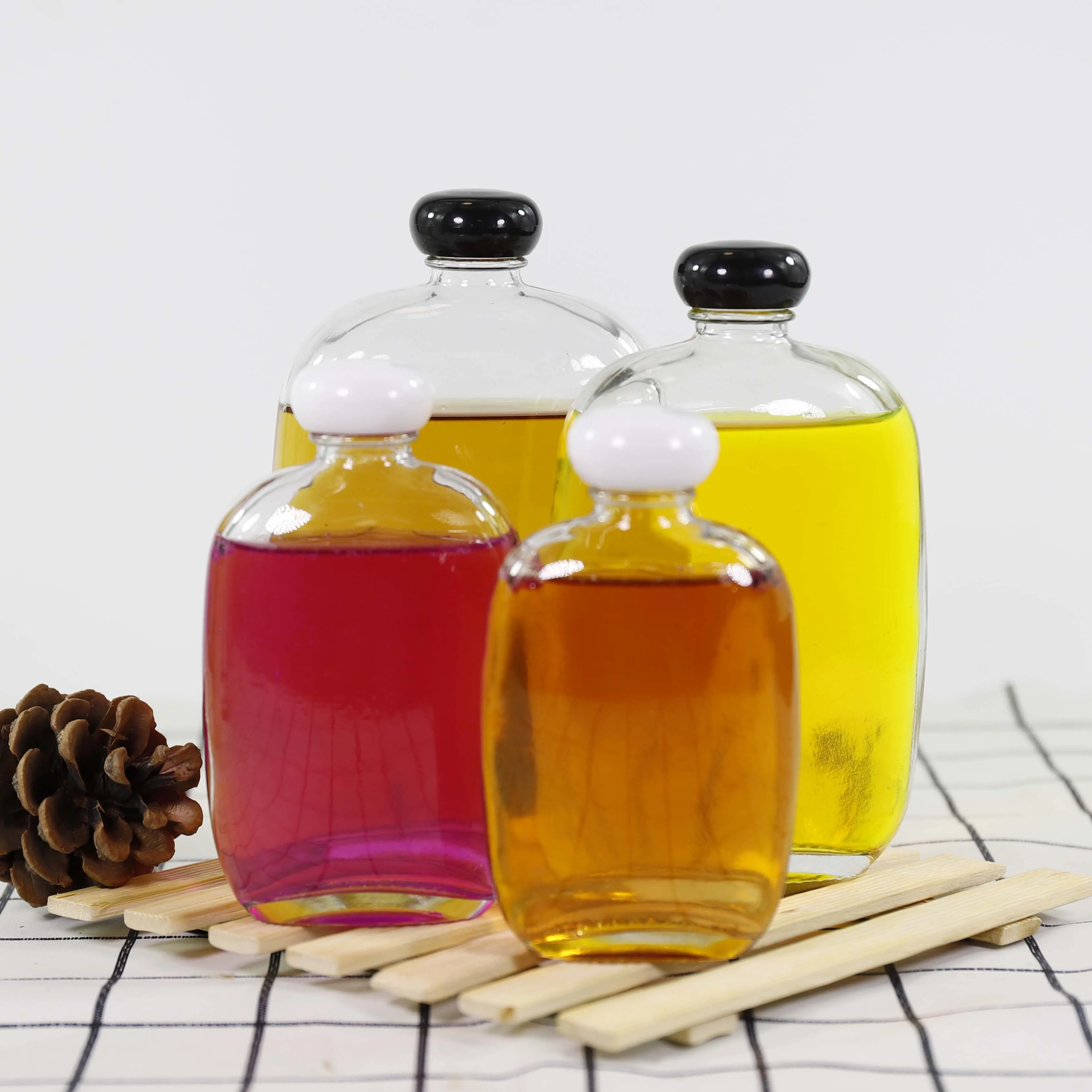 Creative 100ml/250ml/350ml Cold Brew Coffee Glass Bottle Milk Tea Beverage Bottle with Lid