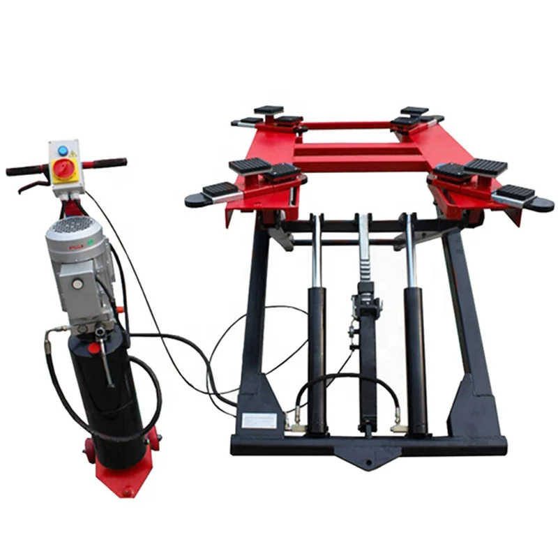 Low profile CE certificated 2700 kg capacity double cylinder portable scissor car lift