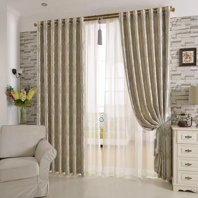 New Design Blackout Curtain Fabric Elegant Jacquard Curtain Fabric Curtain Fabric Sale