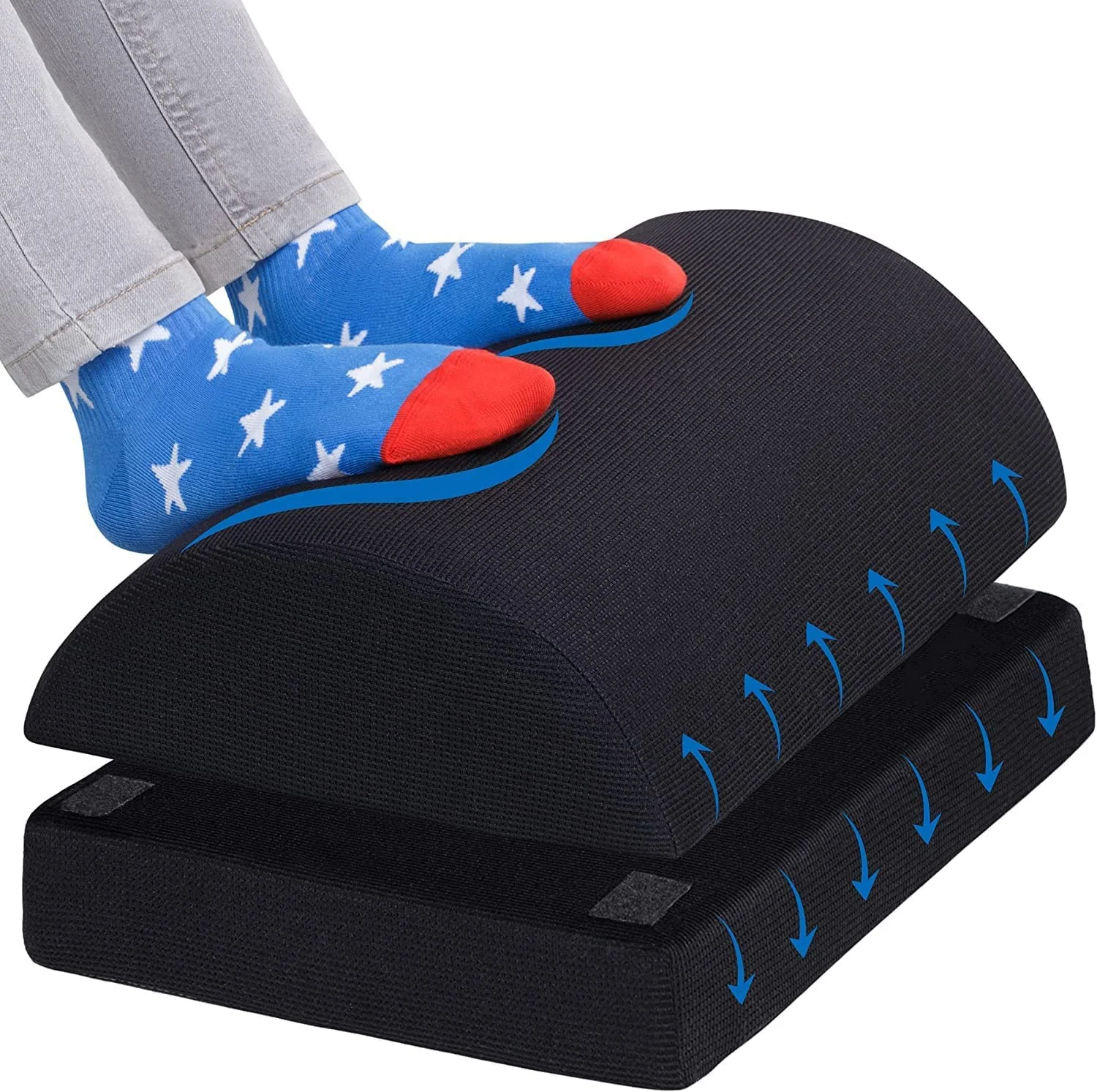 Memory Foam Foot Stool Pillow for Work Comfort Office Foot Rest for Under Desk