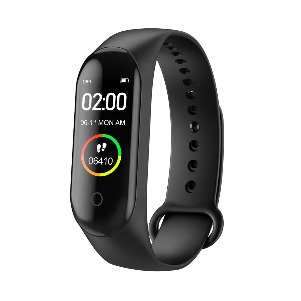 
M4 Smart Bracelet, 2019 Newest Waterproof Heart Rate Monitor Smart Wristband Watch M4 Fitness Tracker Band 