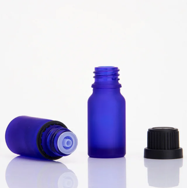 Sell 20ml30ml50ml blue glass bottle frosted blue eyedropper glass bottle gold silver eyedropper lid screw cover and inner plug