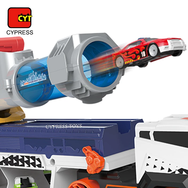 Catapult Car Toys Ejection Transporter Truck Toys With Soft Bullets For Children
