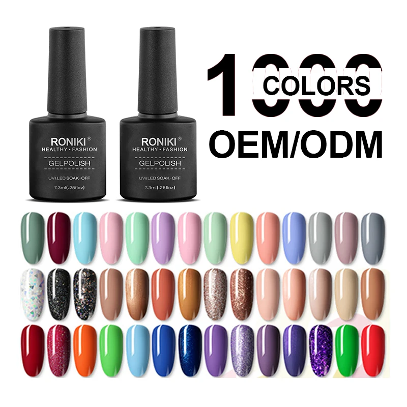 RONIKI nail supplies 7.3ml non toxic ge nail polish custom oem color private label gel polish