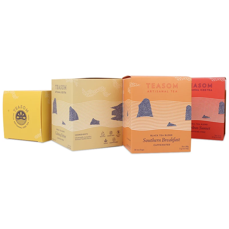 High quality Custom made UV print cosmetic chalk coffee tea packaging box recycled kraft candle perfume paper box manufacturer