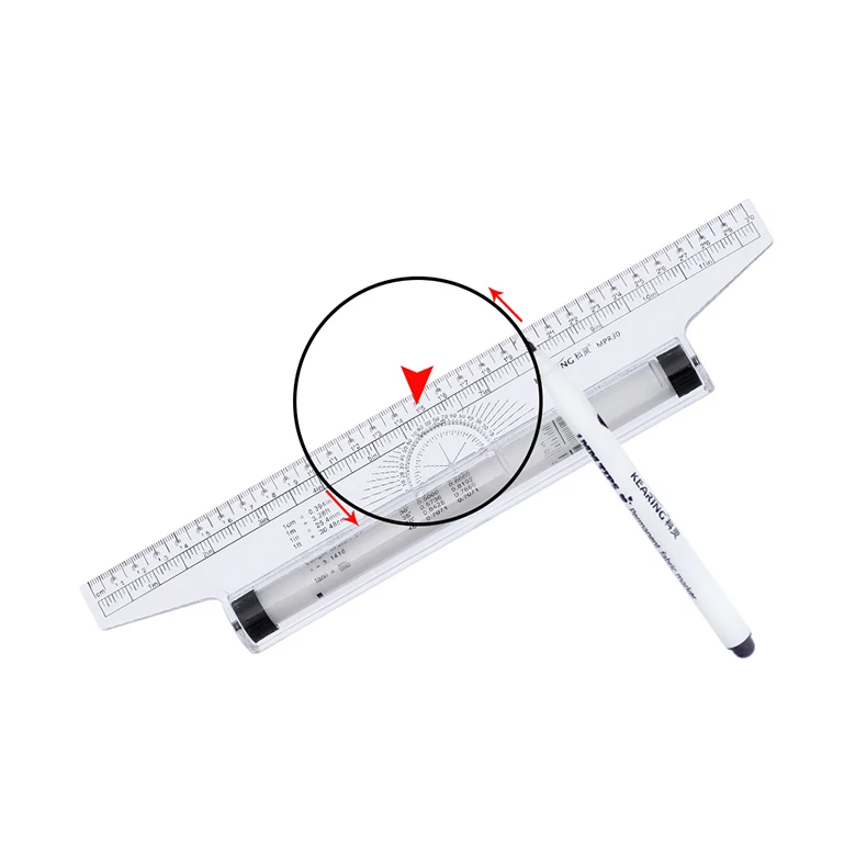 KEARING #MPR30 ARCHITECTURAL PARALLEL RULER DRAWING RULER,SOLID ANGLE ROLLING RULER designers