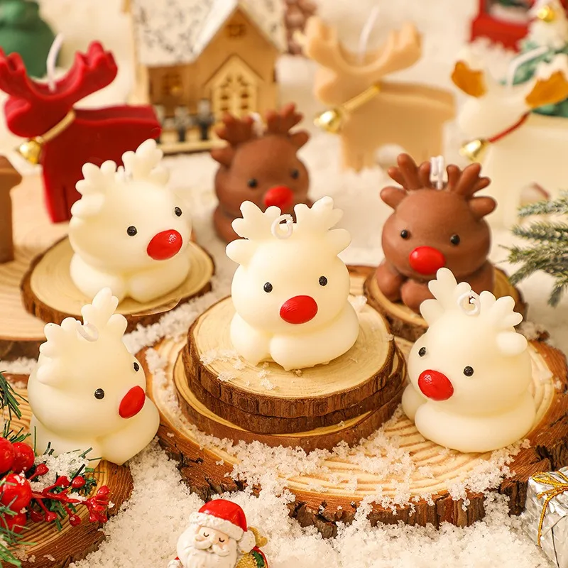 Christmas Deer Scented Candles Wholesale Candle Gift Box Creative Handmade Fragrance Ins Holiday Christmas Hand Gifts