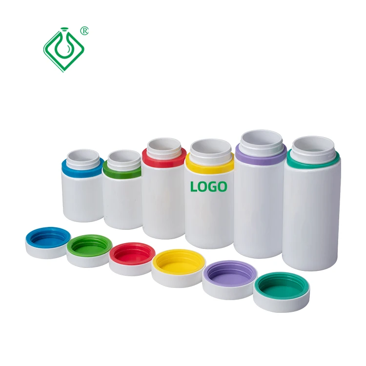 High Quality 100cc White Orange PET Plastic Pills Capsule Packaging Bottles