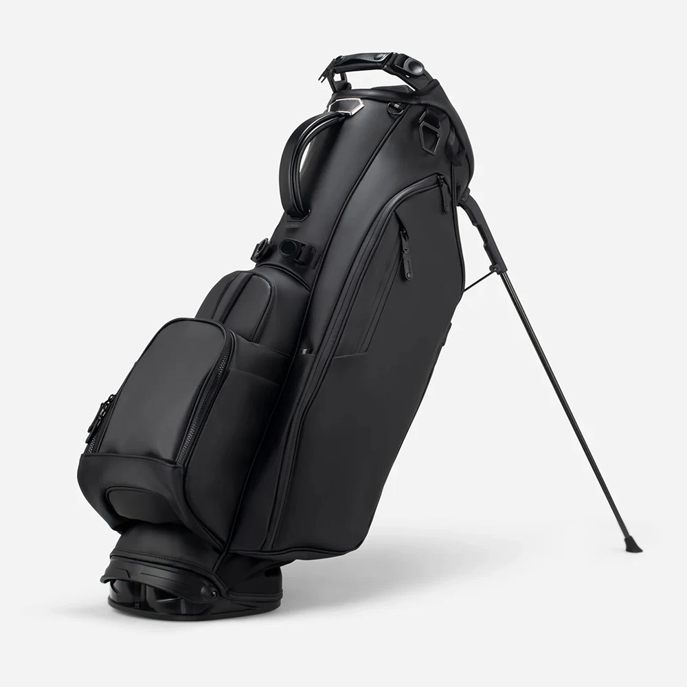 PRIMUS GOLF Premium leather black golf stand club bag custom nylon waterproof golf bag 14 way