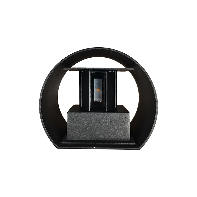 2024 Semi-circular enclosure waterproof IP54 OUTDOOR GARDEN WALL LAMP includes adjustable panels to adjust light size and direct