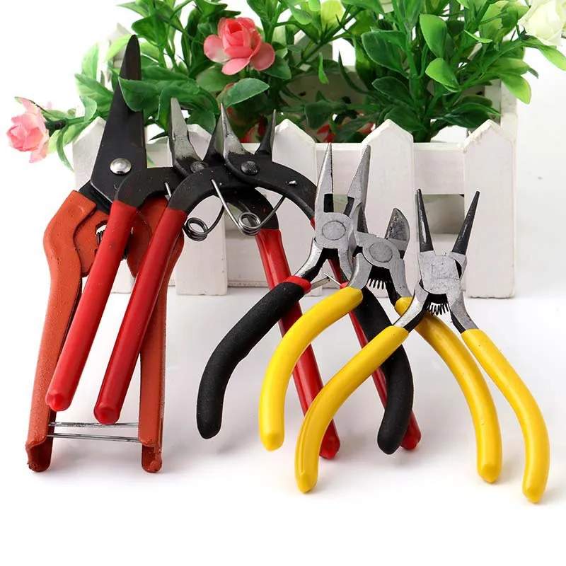 11 Styles Long Needle Nose Diagonal Locking Combination Scissors Pliers Set Stainless Steel DIY Jewelry Making Tools