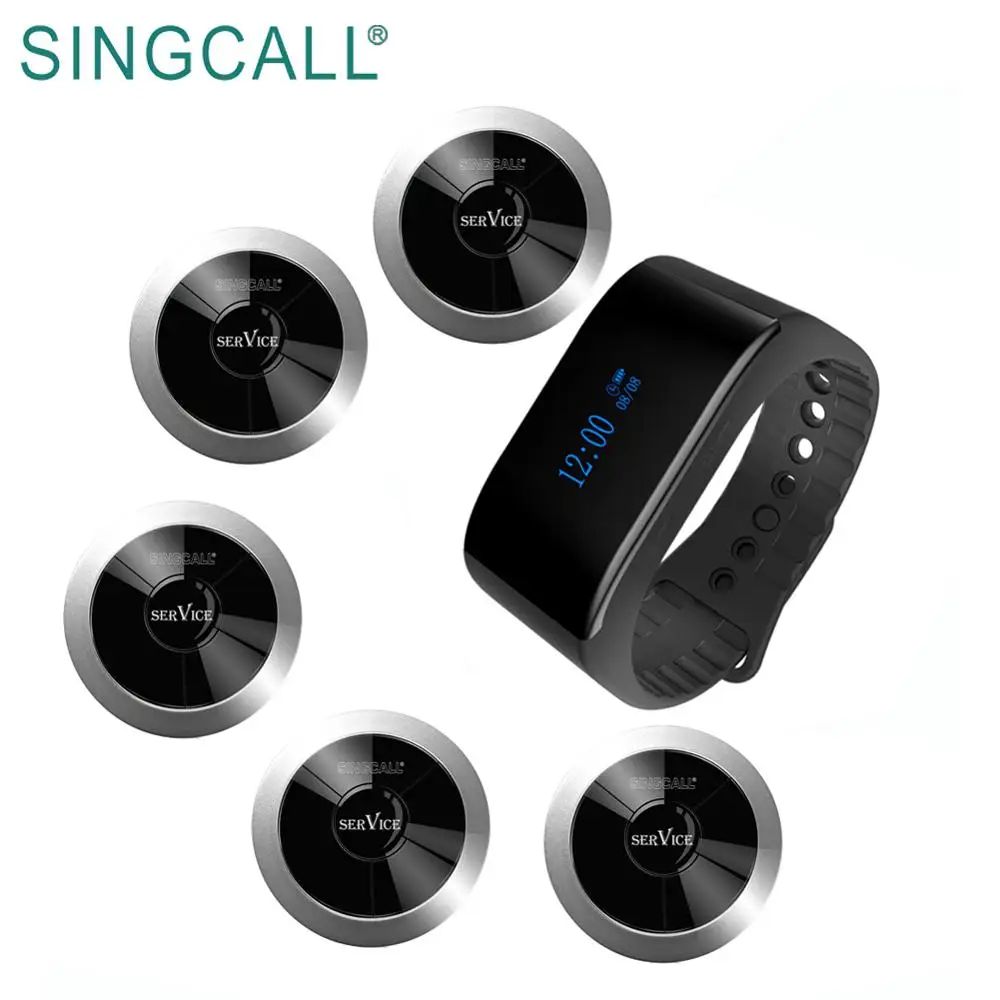 Вибрирующие часы для ресторана и официанта с системой звонков SINGCALL