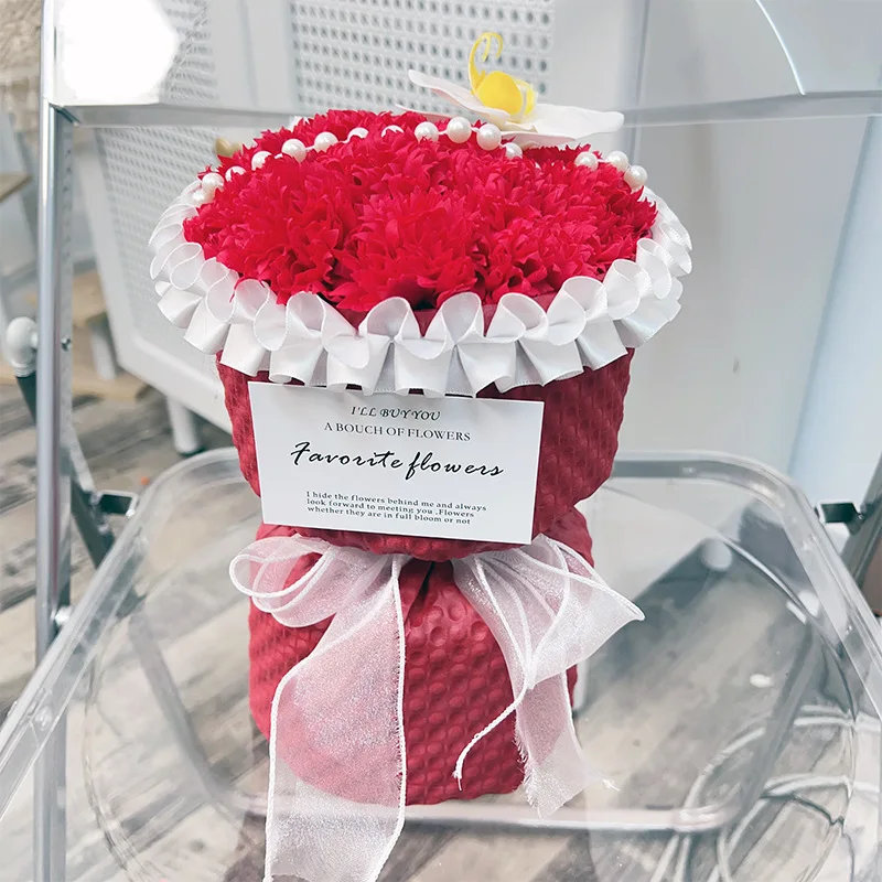 Spring and Summer Luxury Style Limited Cloth Flower carnation Bouquet