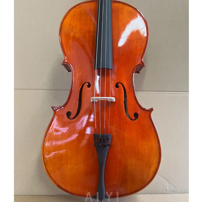 Wholesale Bright Solid wood flame Cello  musical instruments