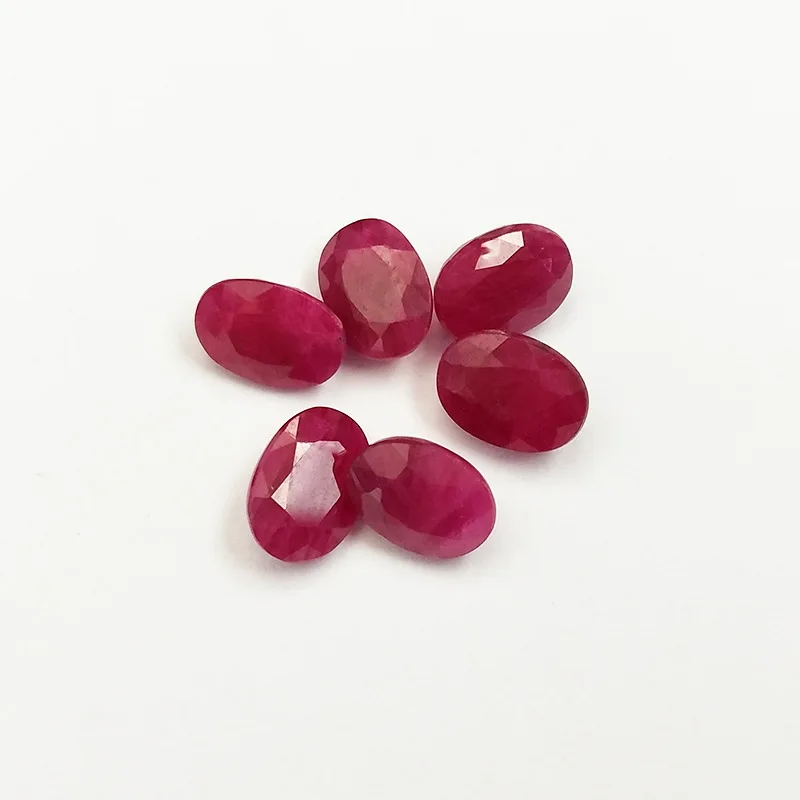 MEDBOO Fashion Jewellery Factory Oval Cut Real Polished Natural Unheated Pigeon Red Ruby Gems Loose Gemstones For Jewelry Making