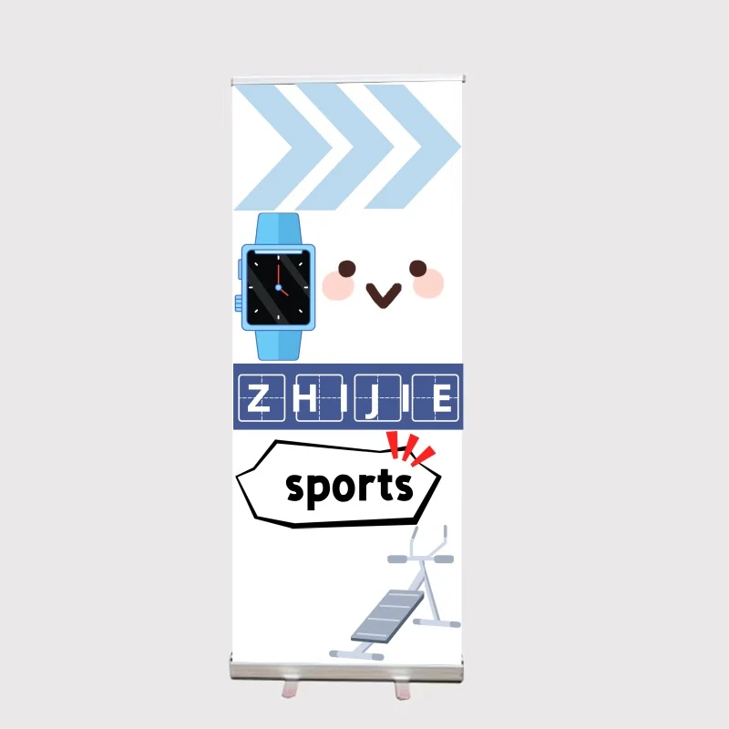 High quality aluminum custom durable advertising clip-on type2  roll up displays stand banner