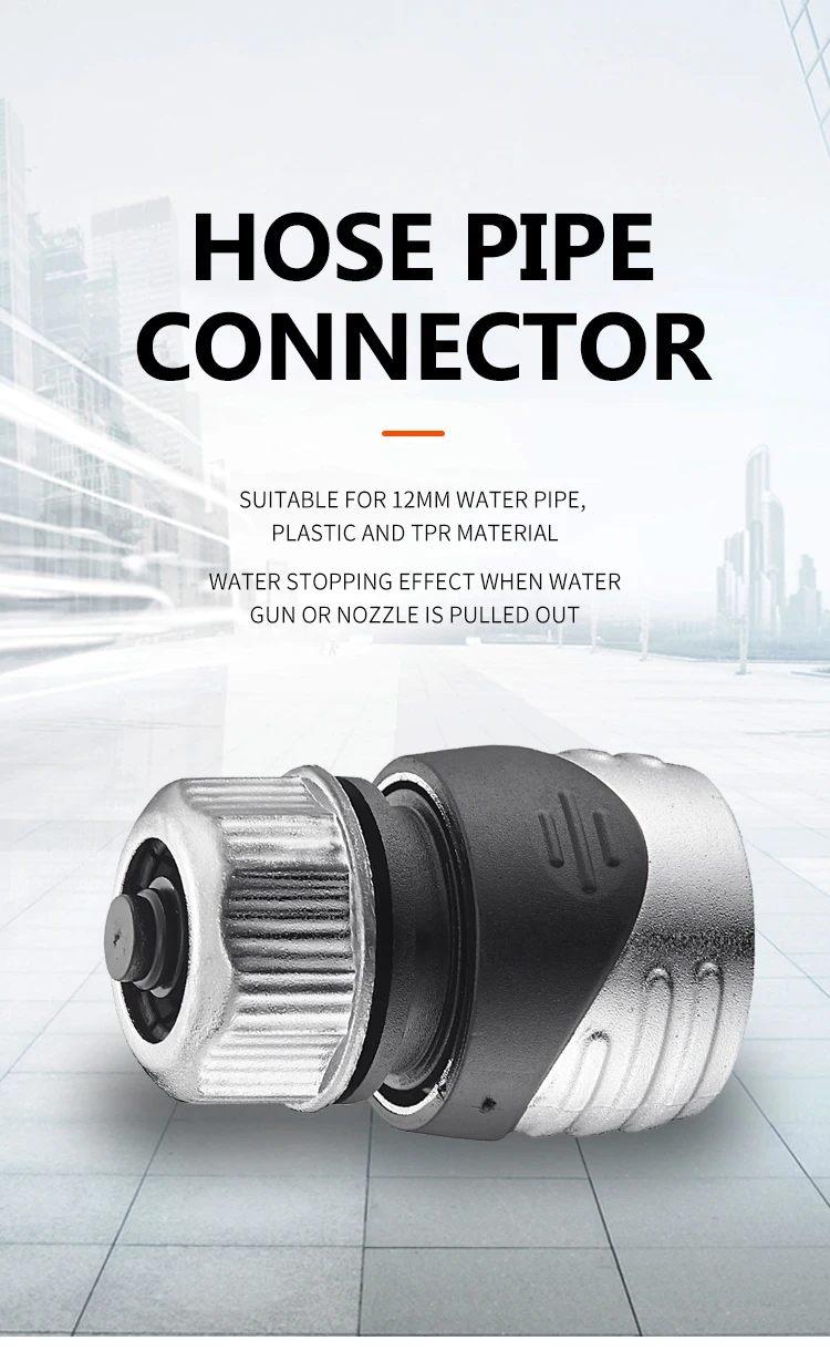 12 MM Plastic Camping Travel Water Connectors Hose Pipe Joint Fitting Indoor Outdoor Quick Connect Coupling Drip System Garden