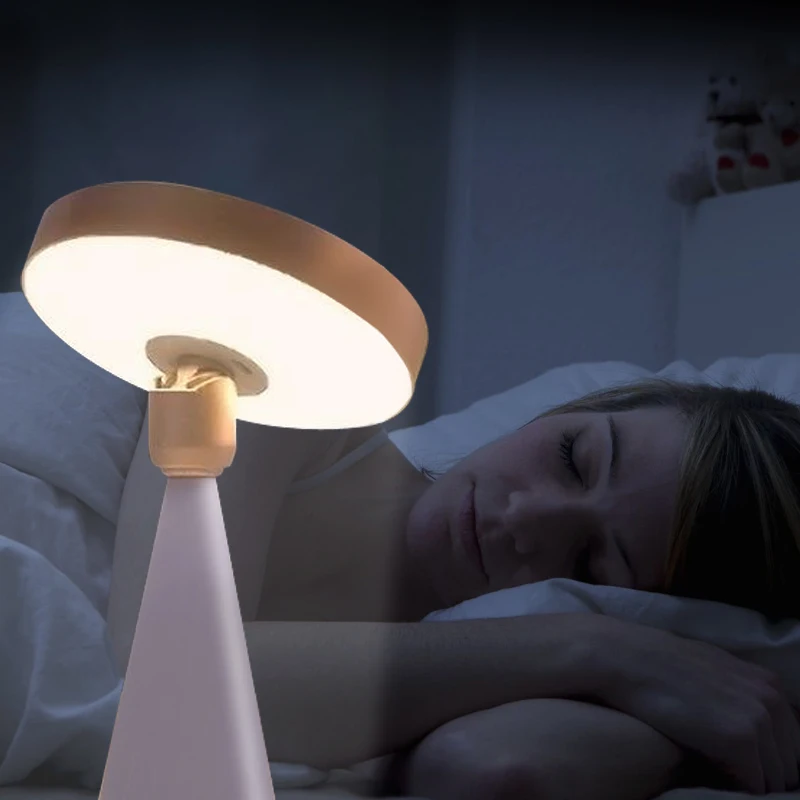 Mushroom Desktop Lamp Touch Screen USB Touch Three Color Makeup Led Mirror