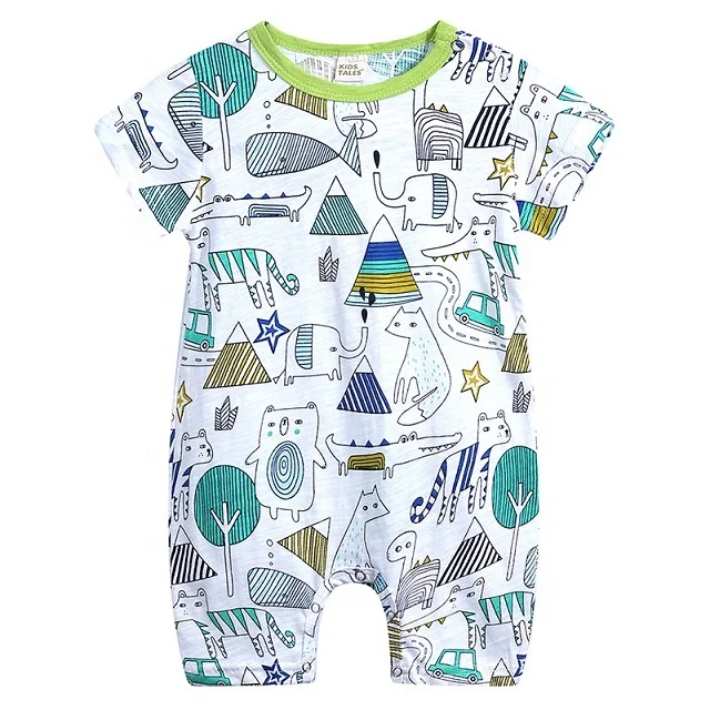 
Bamboo Cotton Baby Romper Breathable Knitted Cotton Pajamas For Infants Wholesale Summer New Design Children Clothing Short 