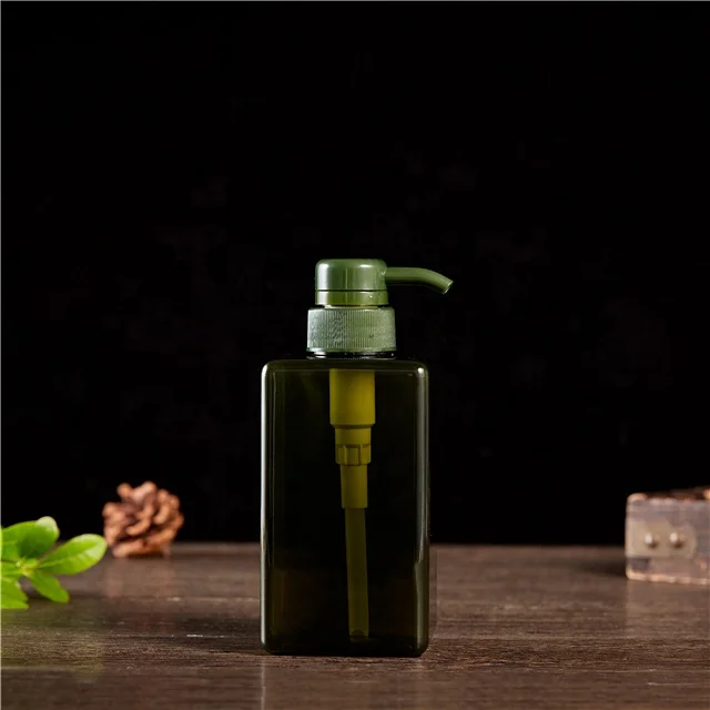 150ml 250ml 450ml luxury media petg empty square plastic lotion pump bottle shampoo dispenser