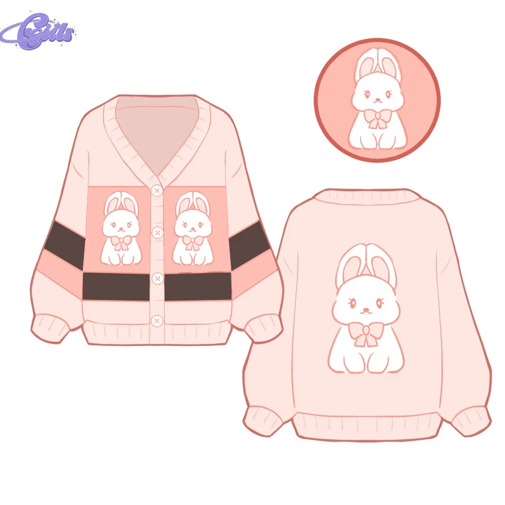 OEM Custom Knitted Cardigan sweater Women sweater Jacquard knitwear Girls knit winter long Sleeve ladies clothes