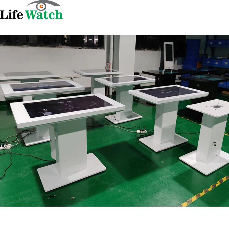 75-Inch T Shape Interactive Touch LCD Table with Android Linux Windows System for Digital Signage and Displays