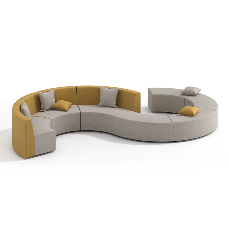 Modern S-shaped Public Area Sofa Library Modular Seating Sofa Set Couches Lounge Furniture Waiting Area Office Sofa