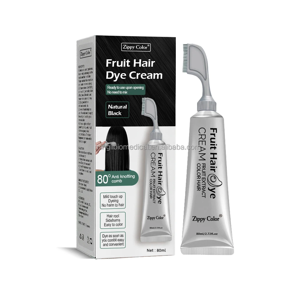 Natural 100ml Herbal Hair Color Cream Magic Touch-Up Ammonia-Free Dye Plants Fruit Extracts Permanent Home Use MSDS Certificate
