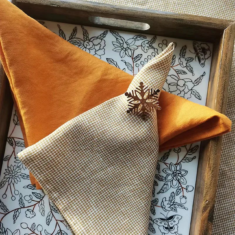 100% прочная льняная салфетка с эффектом потертости, декоративная подстилка для свадьбы, вечеринки, Хэллоуина, салфетки 18*18 дюймов, квадратный край, складной Классический