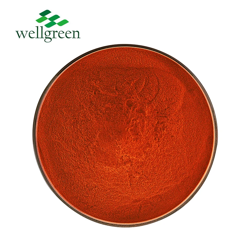 China Wellgreen Natural Feed Food Grade Additive Red Color Paprika Capsicum Extract Powder Capsanthin Capsorubin