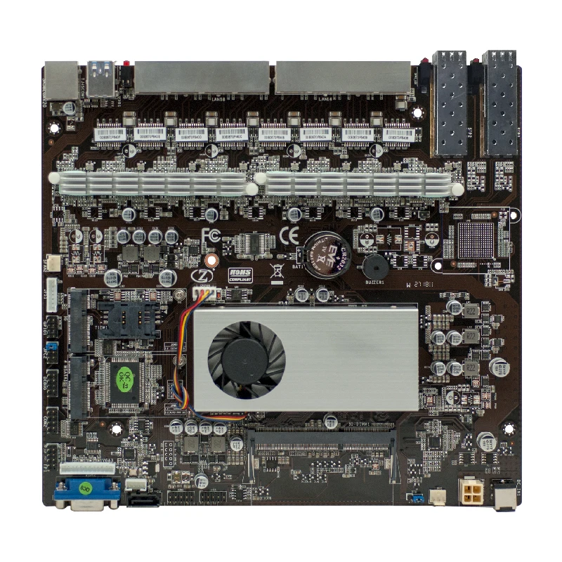 8 LAN 2SFP многосетевой портовый брандмауэр Intel 3865U материнская плата для маршрутизатора, PfSense,Linux.