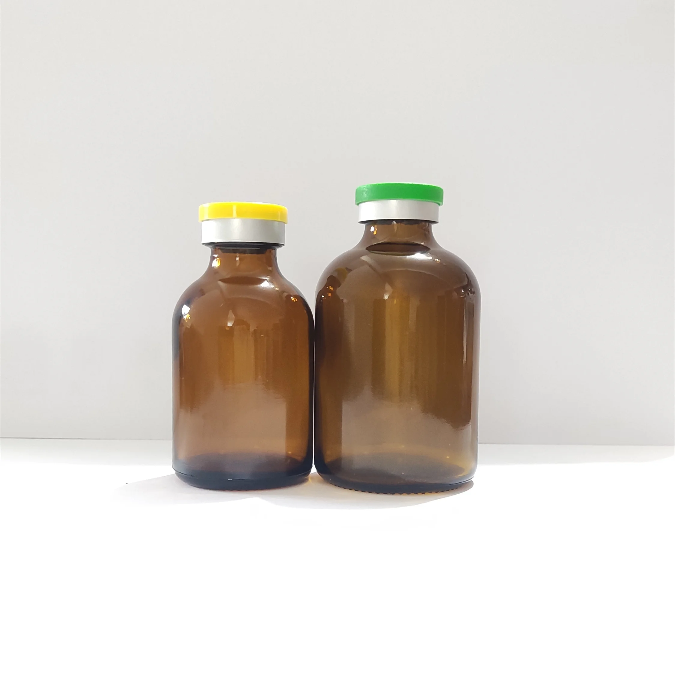 50ml 100ml soda lime bottle glass vial with rubber stopper and caps