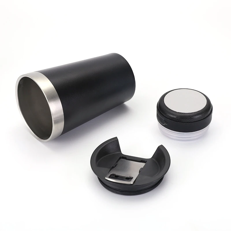 Thermal bluetooth tumbler smart stainless steel water bottle music 16oz beer speaker tumbler cup