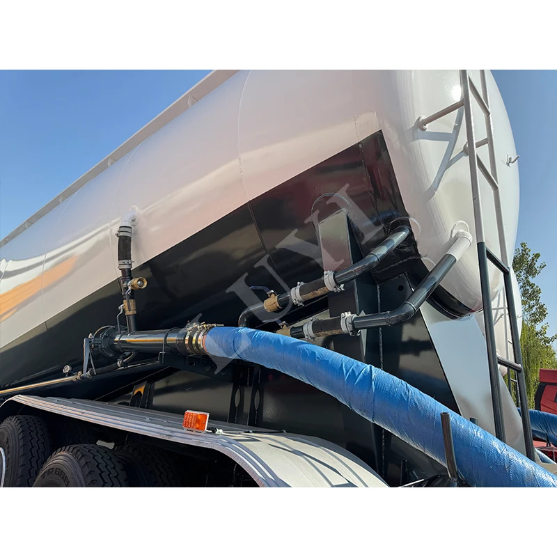 LUYI 3-Axle 35 cubic meters V-Shape Diesel Engine Cement Tanker Bulk Semi-Trailers With Sediment Powder Tank Semi Trailer