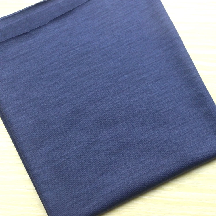 Merino Wool Single Jersey Fabric Knit Weft Wool Cloth Yarn Dyed Mercerize Merino Wool Single Jersey Fabric for T Shirt Garment