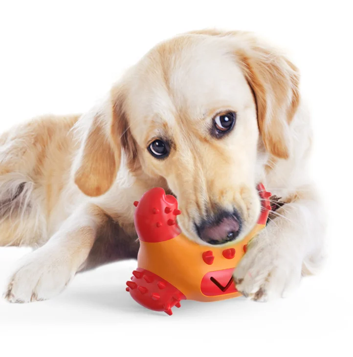 Factory New Design Crab Shape Pet Toothbrush Teeth Cleaning Molars Dog Chew Toy