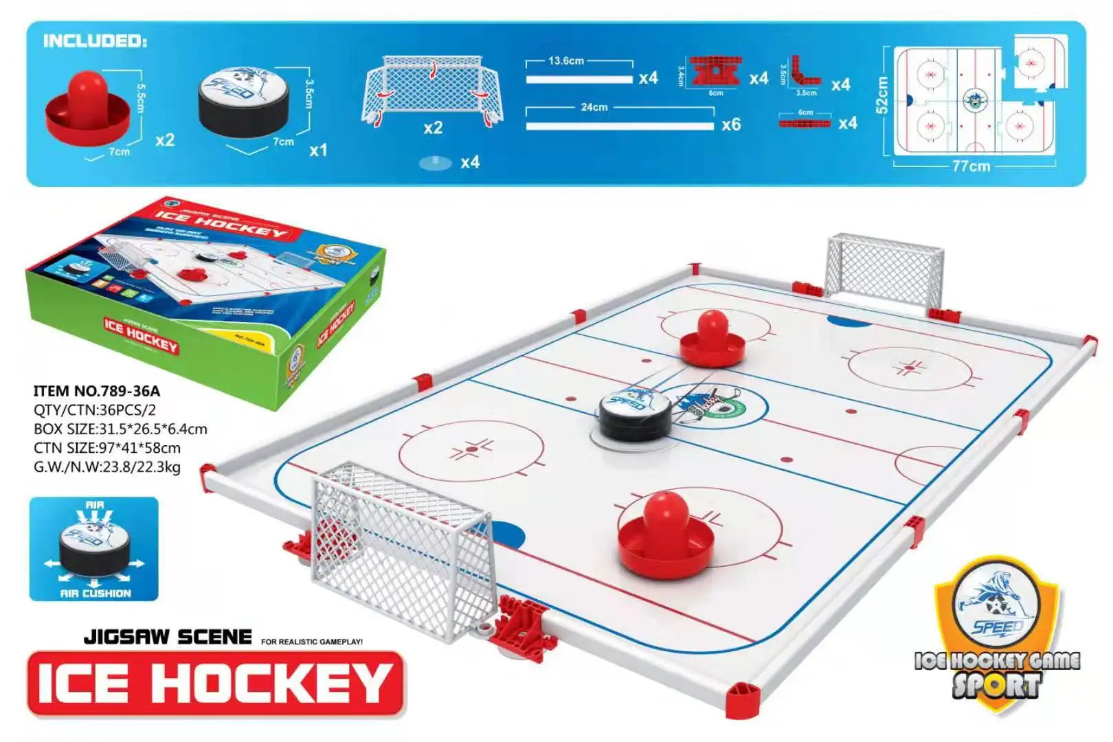 2 in1Puzzle scene competitive hockey combination sport game toys educational toys for kids