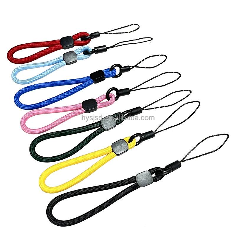 Custom Polyester Lanyard Mobile Phone Wrist Strap Adjustable Keychain Hanging Rope