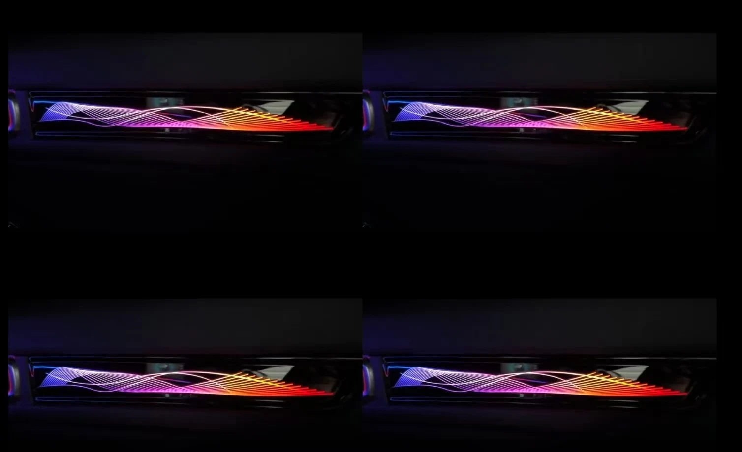 Ambient lights Rainbow symphony dynamic Piano black Ribbon style+Tweeter cover +reading light for Honda Civic/Integra(2022-2023)