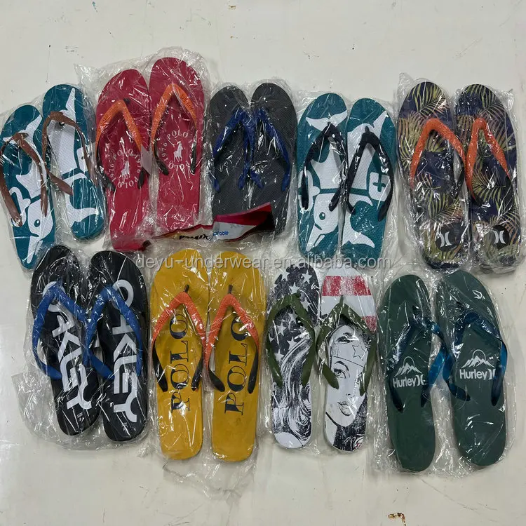 0.44 Dollar Model FLX024 Vietnam Wholesale Stock Ready Fancy Ladies Summer Beach Slippers With Many Prints