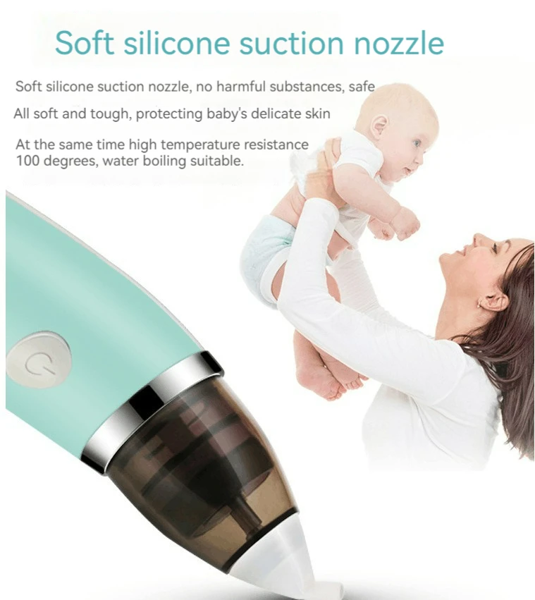Nasal aspirator Food grade silicone material Rechargeable Electric Nasal Aspirator Vacuum for Babies baby nasal aspirator