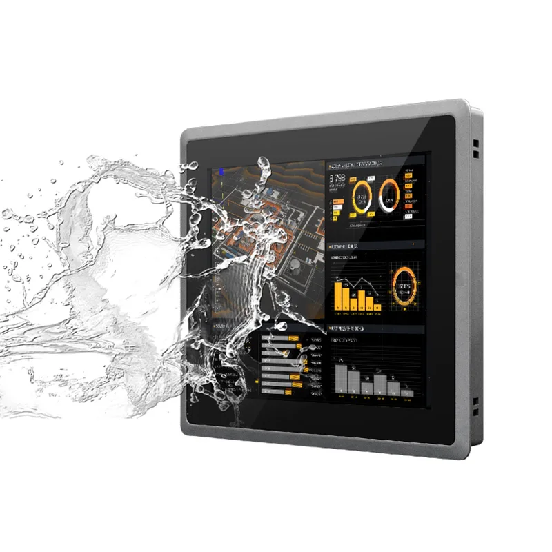 15 inch lcd display rs232 rs485 1024*768 x86 fanless pc wall mounted touch panel industrial waterproof pc