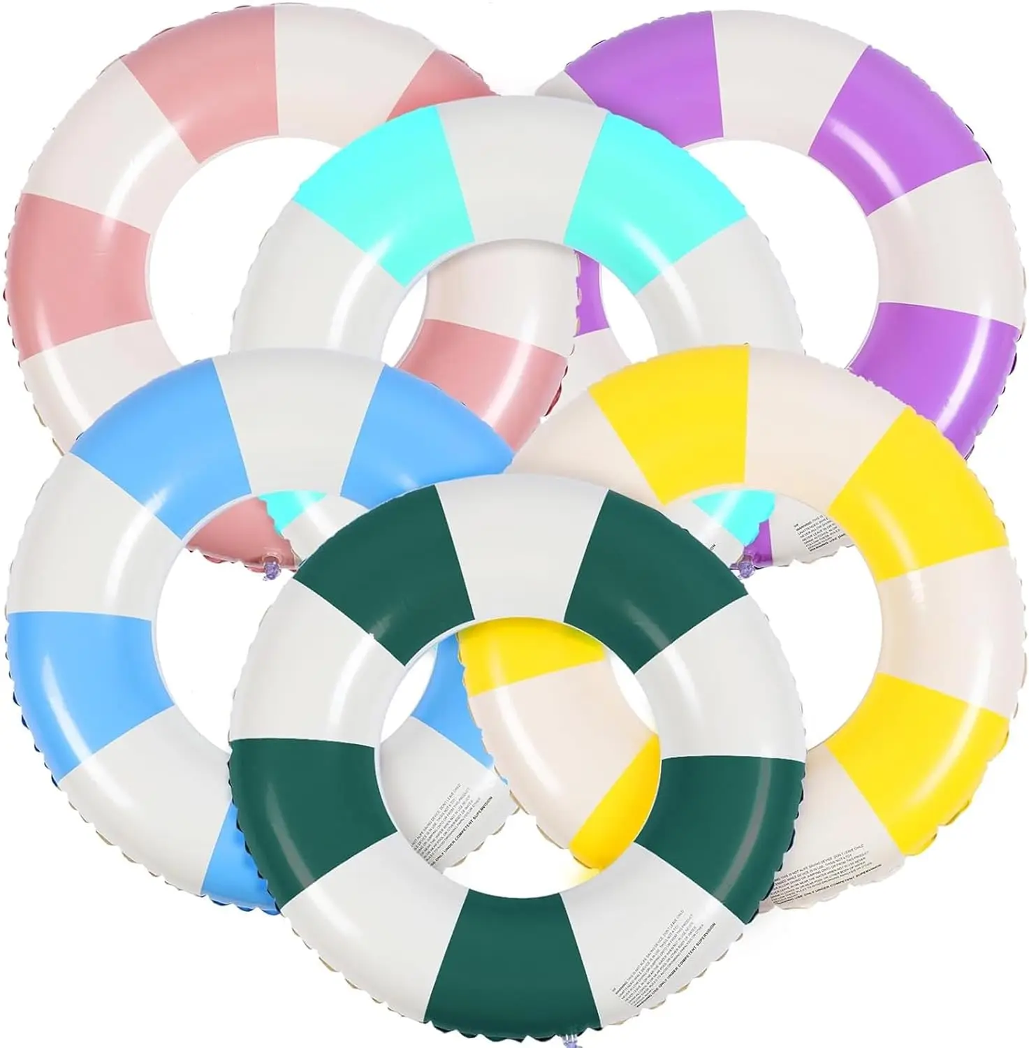 Overlap Welding Air Sealed Pvc Inflatable Swim Ring Summer 90cm Adult Inflatable Swimming Ring