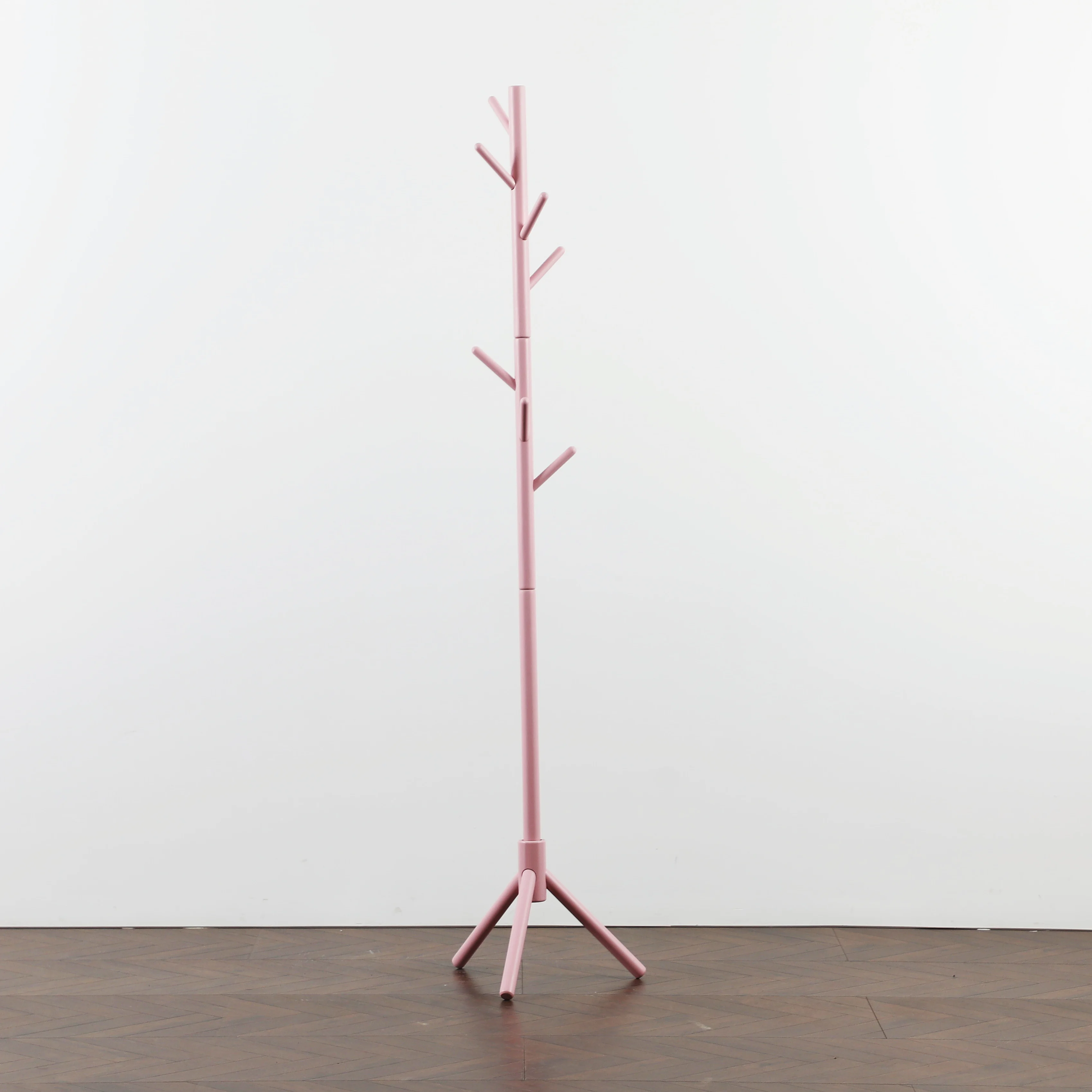 Wholesale Bedroom Living Room Furniture Modern Light Grey Assembled Standing Wooden Coat Rack