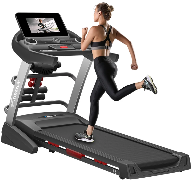 Electric Commercial Treadmills Motor 1.5hp Manufacture 15.6 Screen For Walking Home Use Fitness Portable Folding Treadmill