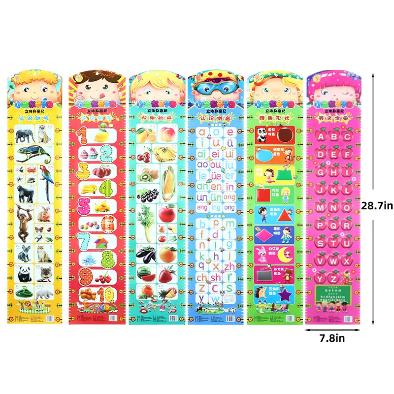 Amazon Hot Sale Hanging Measuring Rulers Height Growth Chart For Kids