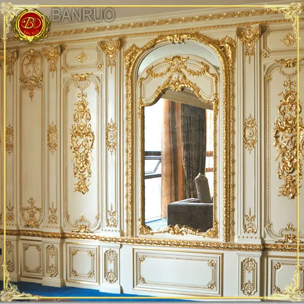 Banruo Fashion Style Decorative 3D PU Wall Board Molding Panel For Home Building Interior Decoration